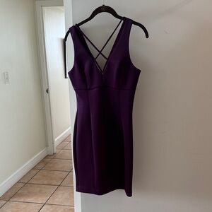 Elegant Purple Sleeveless Dress